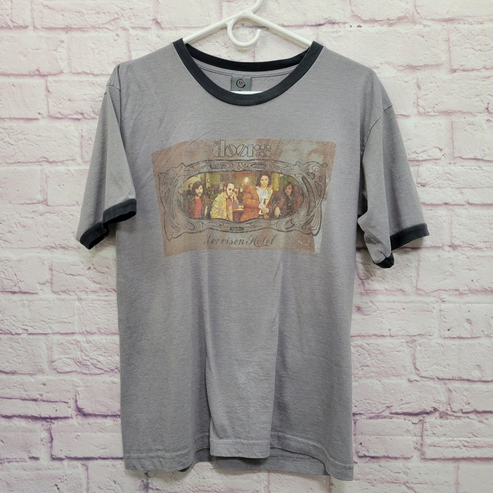 VTG The Doors Morrison Hotel Ringer T-Shirt M Rock Band 90s Gorpcore Goth Grunge